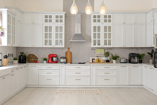 Cabinets in a Tampa FL Property After Local House Painters Painted It White