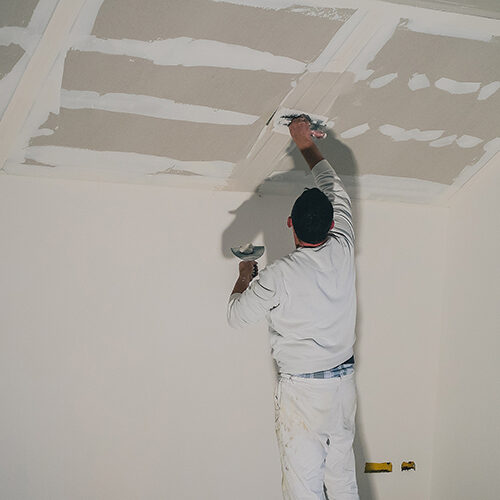 Tampa House Painter Plastering a Ceiling For Drywall Repair
